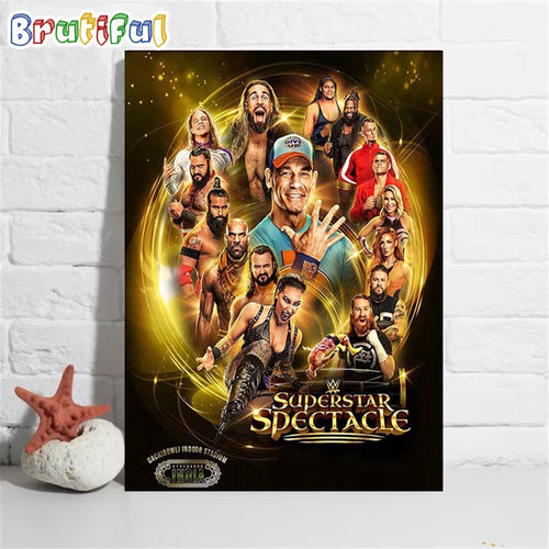 WWE Superstar Spectacle at Gachibowli Indoor Stadium Hyderabad India Wall Art Poster Canvas