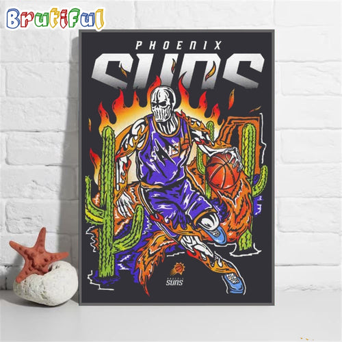 Warren Lotas Phoenix Suns Cactus Crossover Wall Art Poster Canvas