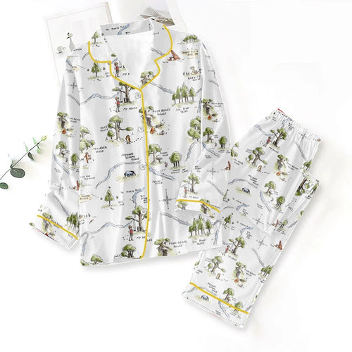 Winnie-the-Pooh Satin Pajama Set with Piping – TMTHU9159
