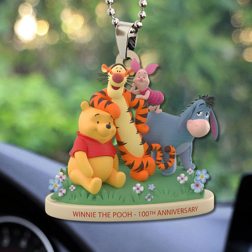 Winnie-the-Pooh 100th Anniversary Custom shape 2-sided Acrylic Car Ornament โ TMTHU3130