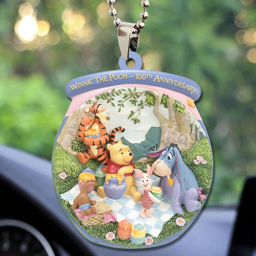 Winnie-the-Pooh 100th Anniversary Custom shape 2-sided Acrylic Car Ornament โ TMTHU3133