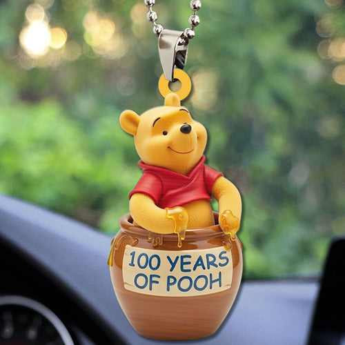Winnie-the-Pooh 100th Anniversary Custom shape 2-sided Acrylic Car Ornament – TMTHU3681