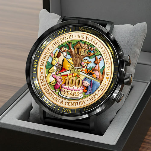 Winnie-the-Pooh 100th Anniversary Black Stainless Steel Watch – HOATT15589