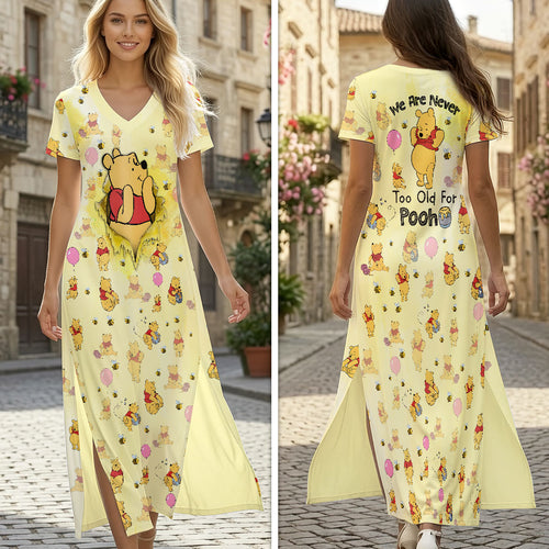 Winnie-the-Pooh 100th Anniversary Short Sleeve Maxi Dress – HOATT19357