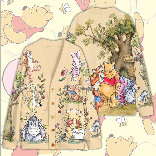 Winnie-the-Pooh Knitted V-neck Cardigan – TMTHU7782