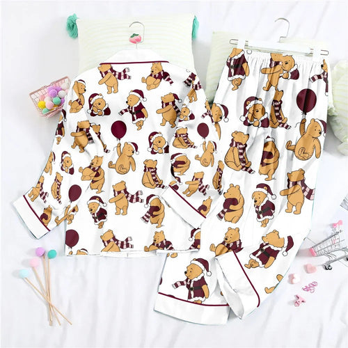 Winnie-the-Pooh Satin Pajama Set with Piping – TMTHU9129