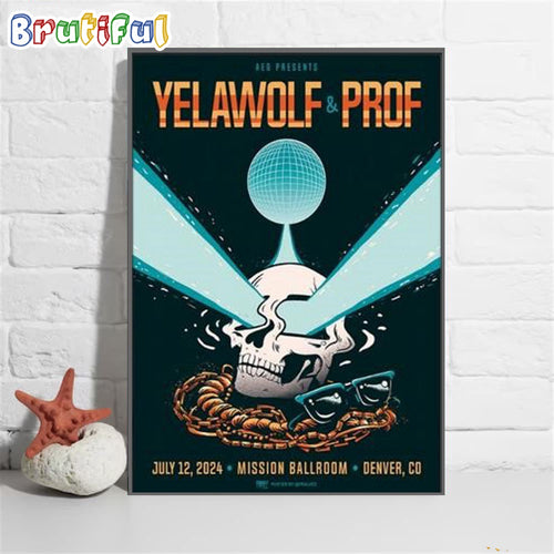 Yelawolf And Prof Mission Ballroom Denver Co July 2024 Wall Art Poster Canvas