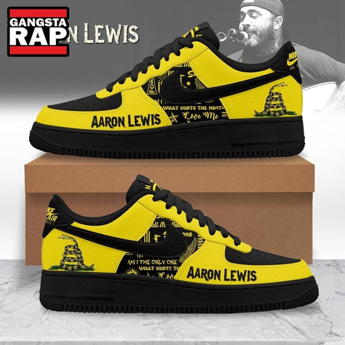Aaron Lewis Am I The Only One Yellow Graphic Country Rock Custom Air Force 1 Shoes, Music Air Force 1 Shoes