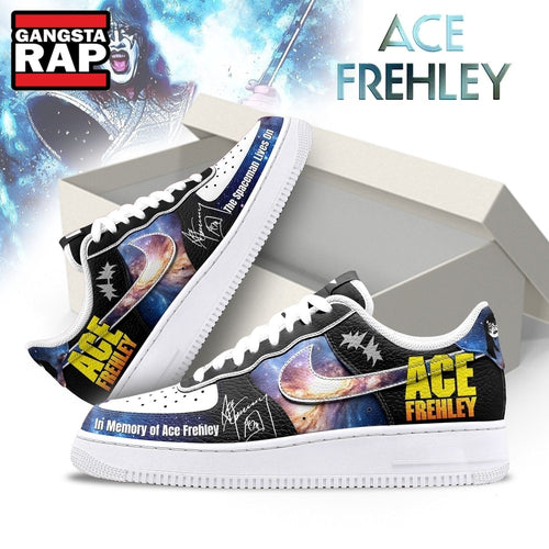 Ace Frehley The Spaceman Lives On Galaxy Graphic Air Force 1 Shoes Sneakers, Music Air Force 1 Shoes