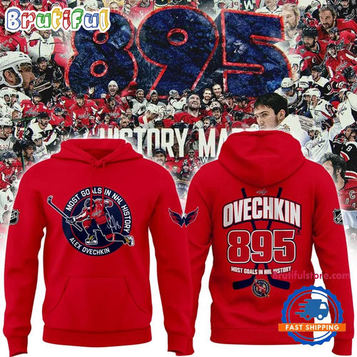 Alexander Ovechkin Washington Capitals NHL All-Time Leading Goal Scorer Cross Sticks 3D Shirt