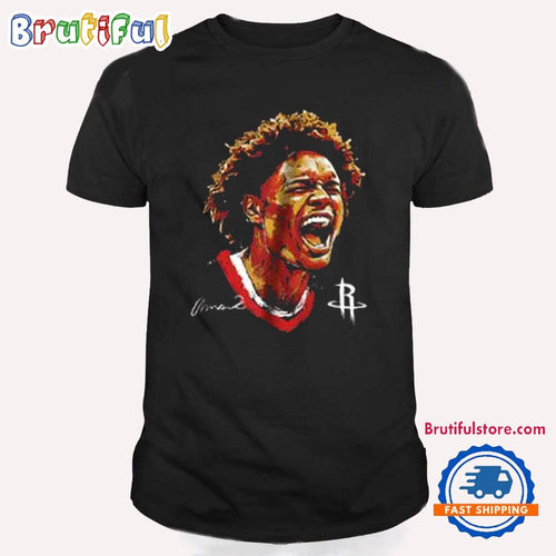Amen Thompson Houston Rockets Scream Signature T Shirt