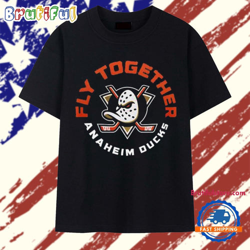 Anaheim Ducks Fly Together Orange Country 2026 logo T Shirt