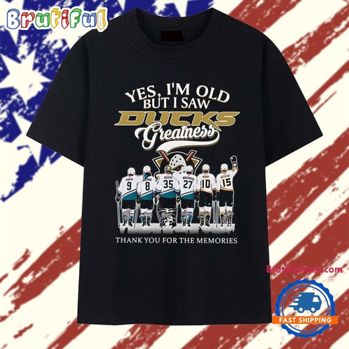 Anaheim Ducks Greatness Kariya Selanne Giguere Niedermayer Perry Getzlaf Signature T Shirt