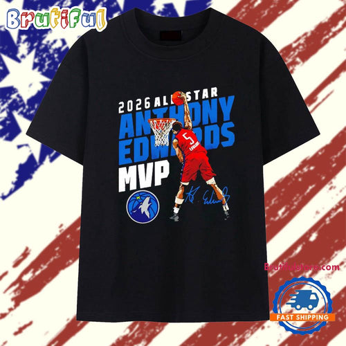 Anthony Edwards Minnesota Timberwolves 2026 All-Star MVP signature T Shirt