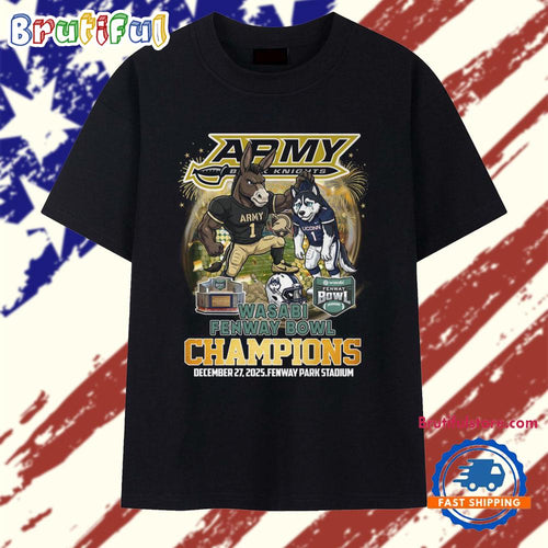 Army Black Knight 2025 Wasabi Fenway Bowl Champions Vintage T Shirt