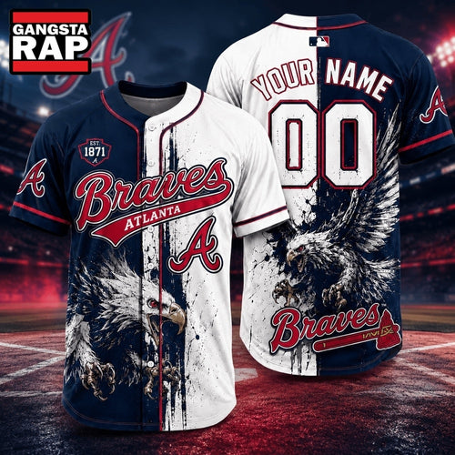 Atlanta Braves 2026 MLB Eagle America Personalized Baseball Jersey