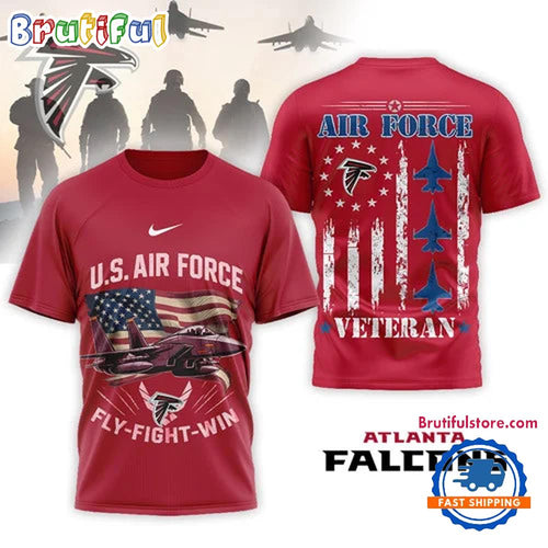 Atlanta Falcons 2026 NFL Air Force Veteran Special New 3D Shirt