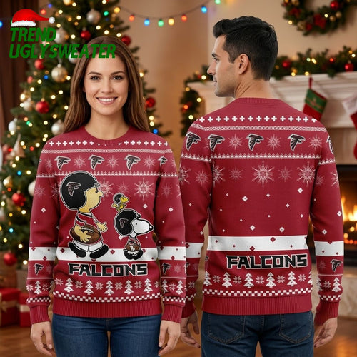 Atlanta Falcons Peanuts Football Characters Ugly Christmas Sweater