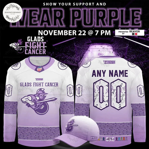 Atlanta Gladiators ”Glads Fight Cancer” 2025 Hockey Jersey