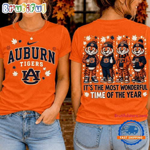 Auburn Tigers 2026 NCAA Autumn Festive Cheer T Shirt