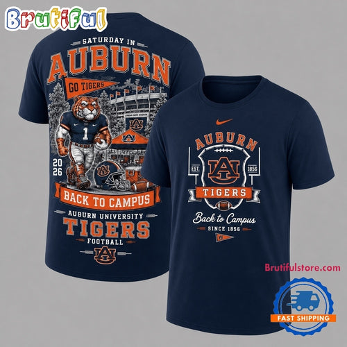 Auburn Tigers 2026 NCAA Back To Campus 3D Shirt