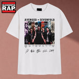 Avenged Sevenfold Heavy Metal Band Members Signatures Graphic T Shirt , Music 2D Shirt