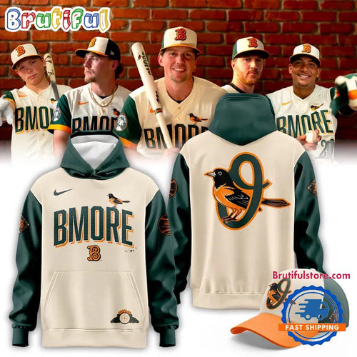 Baltimore Orioles Cream 2026 City Connect Authentic Collection Therma-FIT Hoodie T-Shirt