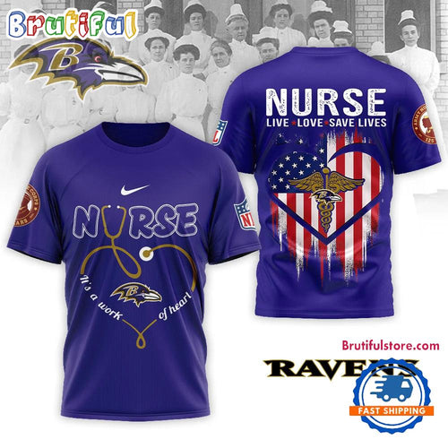 Baltimore Ravens 2026 NFL Army Nurse Corps 125th Anniversary 3D Shirt