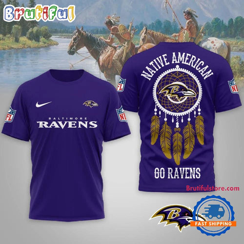 Baltimore Ravens 2026 NFL Native American Unisex 3D Shirt