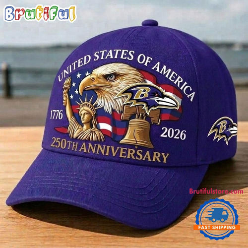 Baltimore Ravens Football Team 250th Anniversary of America Cap