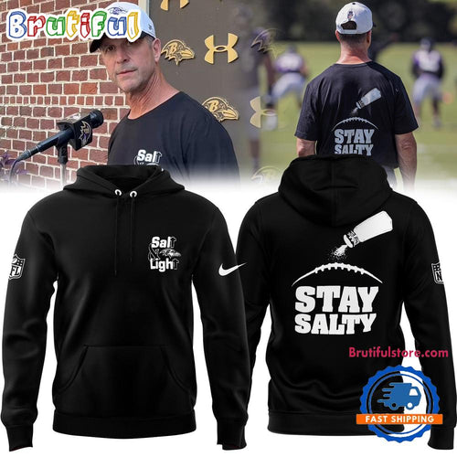 Baltimore Ravens NFL 2024 Special Salt Light Stay Salty Hoodie T-Shirt