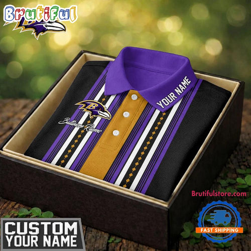Baltimore Ravens NFL Legacy Sport New Design Custom Polo Shirt