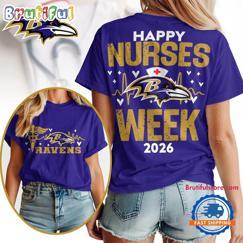 Baltimore Ravens NFL Nurse Week 2026 All Over Print Unisex T Shirt