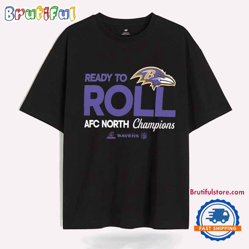 Baltimore Ravens Ready to Roll 2024 Afc North Champions T Shirt