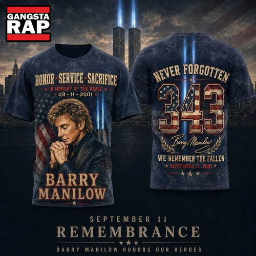Barry Manilow September 11 Tribute Portrait 343 Remembrance 3D Shirt