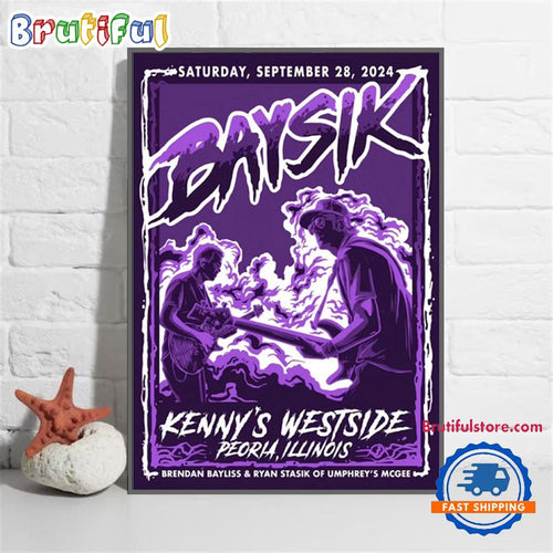 BAYSIK of Umphrey’s McGee Tour At Kenny’s Westside Peoria IL 2024 Wall Art Poster Canvas