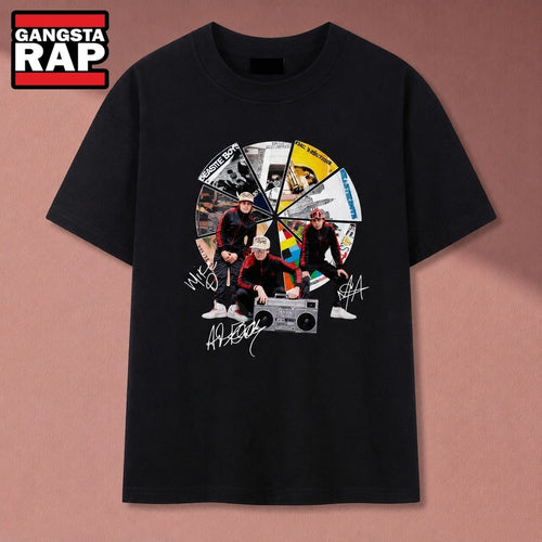Beastie Boys Discography Wheel Signatures Hip Hop Graphic T Shirt , Music 2D Shirt
