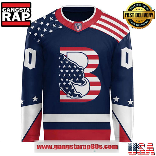 Binghamton Black Bears Military Day 2025 Custom Hockey Jersey