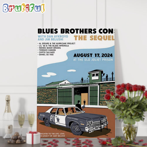 Blues Brothers Con The Sequel August 17 2024 Live At Old Joliet Prison Wall Art Poster Canvas
