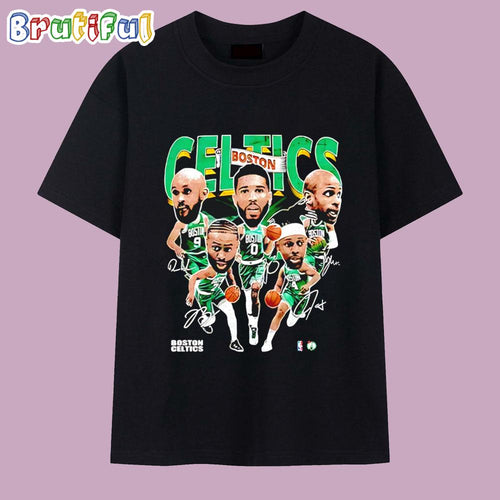 Boston Celtics All Team Caricature Signature T Shirt
