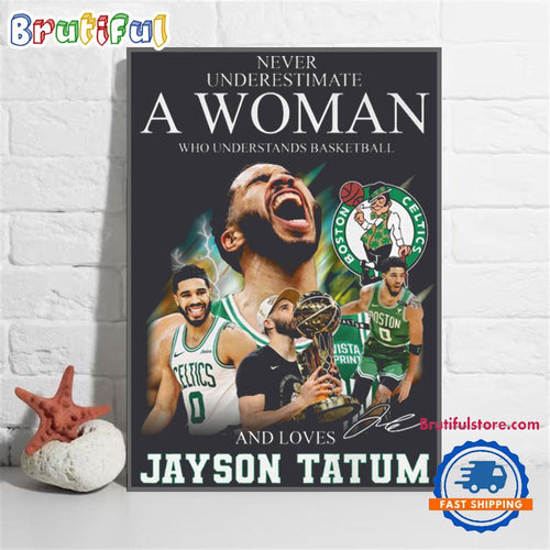 Boston Celtics Jayson Tatum Signature 2025 Wall Art Poster Canvas