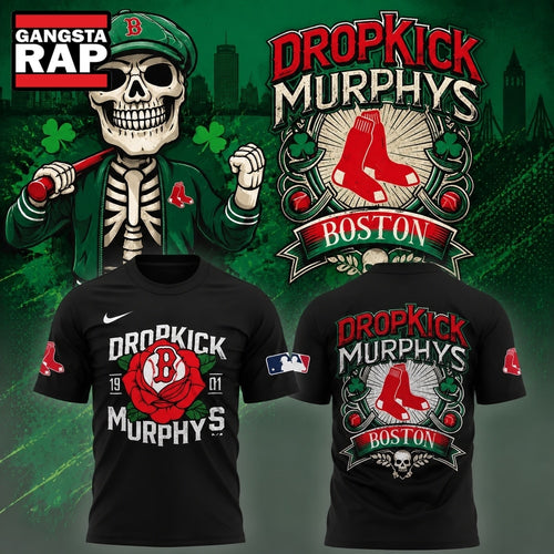 Boston Red Sox x Dropkick Murphys Special Black 3D Shirt