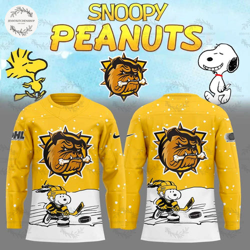 Brantford Bulldogs x Snoopy and Peanuts 2025 Limited Hockey Jersey
