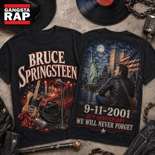 Bruce Springsteen 911 Memorial 25th Anniversary 3D Shirt Hoodie T-Shirt