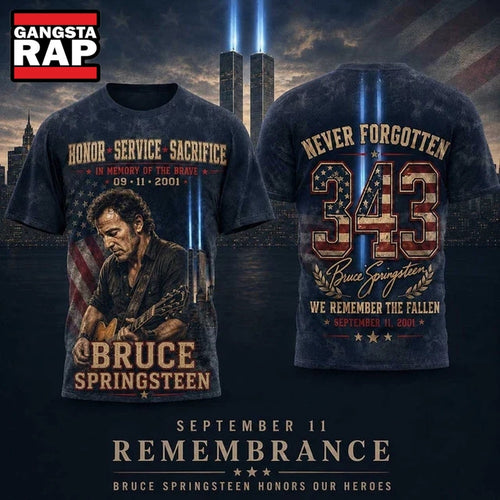 Bruce Springsteen September 11 343 Tribute Twin Towers 3D Shirt