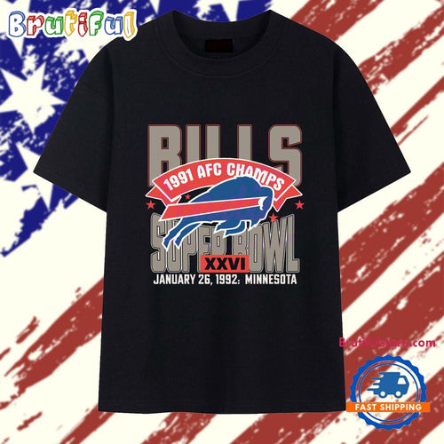 Buffalo Bills 1991 Afc Champs Super Bowl Xxvi Minnesota T Shirt