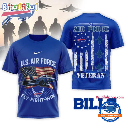 Buffalo Bills 2026 NFL Air Force Veteran Special New 3D Shirt