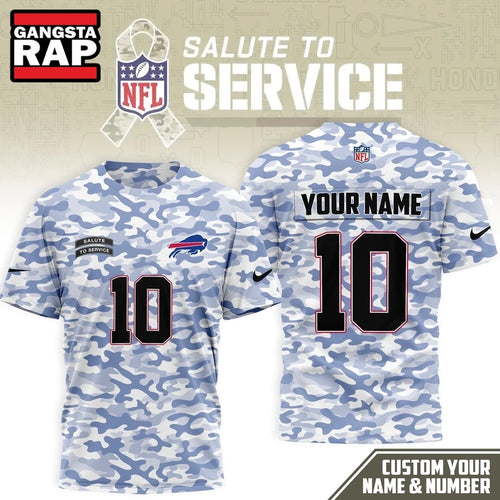 Buffalo Bills 2026 NFL Salute to Service Camo New Design 3D Shirt, Football New Design Shirt