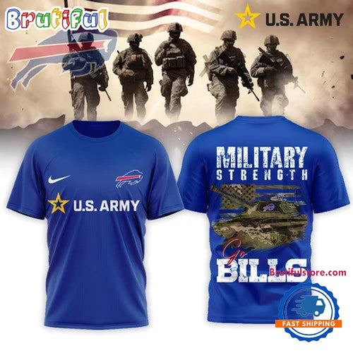 Buffalo Bills 2026 NFL US Army Military Strength Limited 3D Shirt