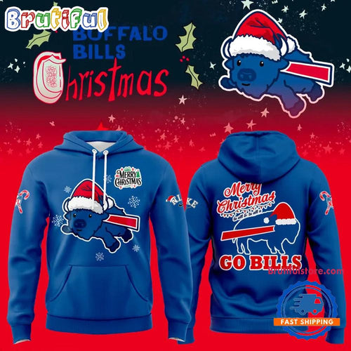 Buffalo Bills Merry Christmas 2025 Blue Hoodie Shirt
